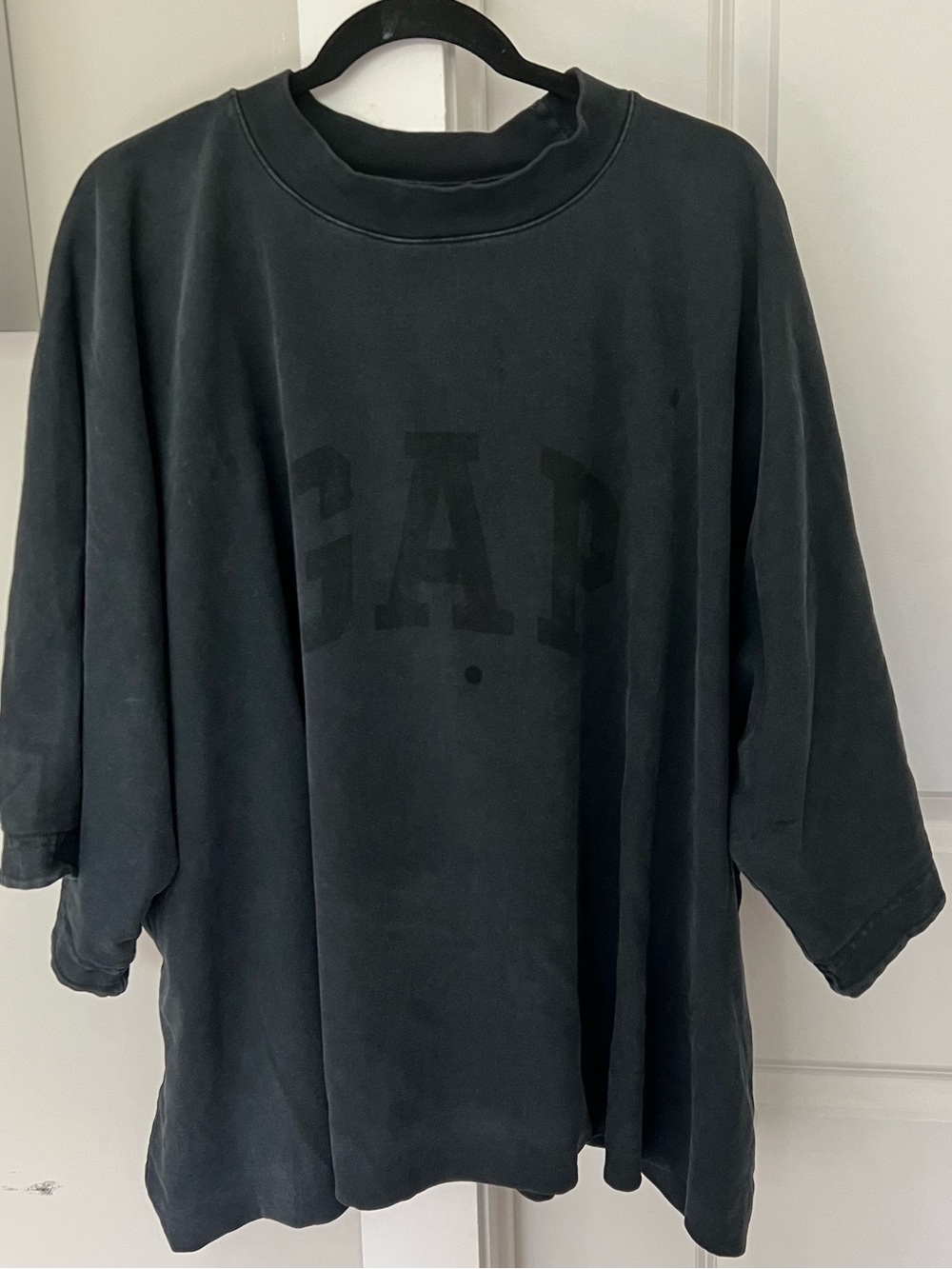 GAP Yeezy Balenciaga Black Logo Crewneck Sweatshirt